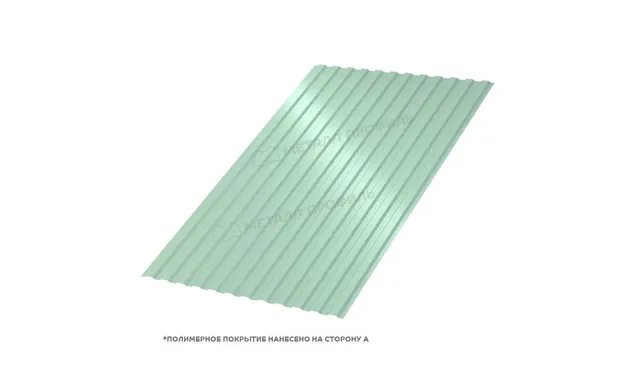 Профлист Металл Профиль МП10 0.5 PURMAN® Tourmalin, Светло-зеленый металлик B
