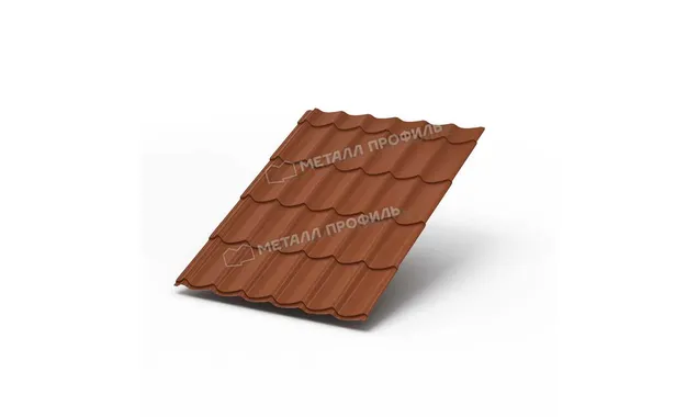 Металлочерепица Металл-Профиль Монтеррей 0,5 PURETAN® RR 750 Терракотовый