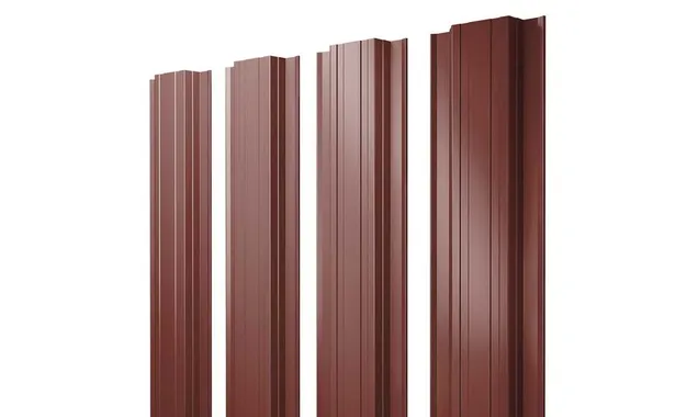 Штакетник Прямоугольный Grand Line 0,5 Satin RAL3009 Оксидно-Красный