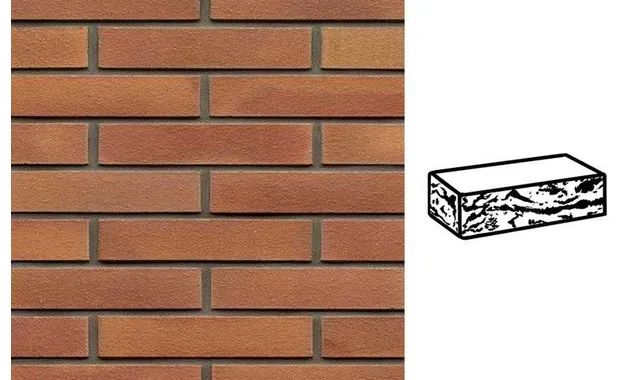 Кирпич клинкерный Muhr 08 Lachsrot готик, 290х90х52 мм