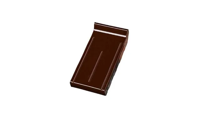 Клинкерный водоотлив Terca Dark brown shine глазурованный с блеском, 215*105*30 мм