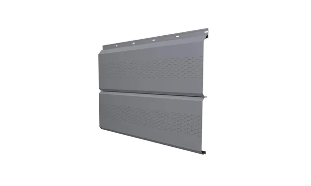 Софит ЭкоБрус с перфорацией 0,345 Grand Line 0,5 Satin RAL 7004 сигнальный серый