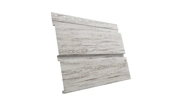 Металлический софит Квадро брус без перфорации 0,45 Print Elite Snow Wood