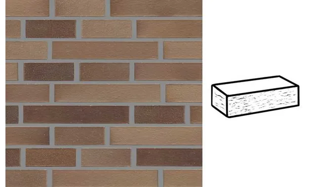 Кирпич клинкерный Muhr 34 EG Grau nuanciert Edelglanz рустик, 290х90х52 мм