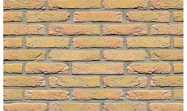 Кирпич облицовочный Terca Geel Donker Genuanceerd Grofzand Handvorm, 210х100х40 мм