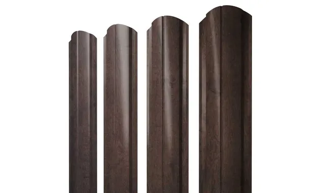 Штакетник Полукруглый Slim фигурный Grand Line 0,45 Print Premium Antique Wood Antique Wood