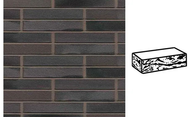 Кирпич клинкерный Muhr 15 Schwarz-bunt Edelglanz готик, 240х90х40 мм