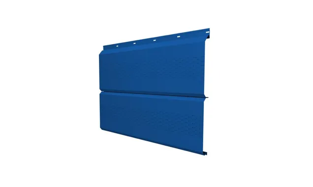 Софит ЭкоБрус с перфорацией 0,345 Grand Line 0,5 Satin с пленкой RAL 5005 сигнальный синий
