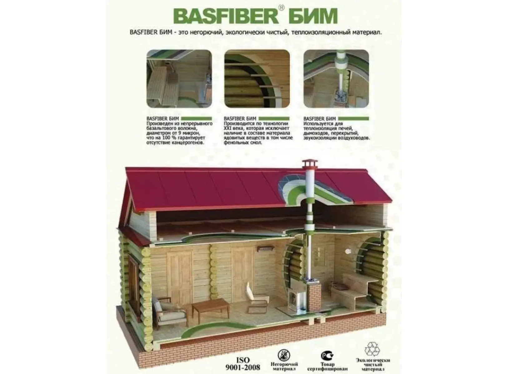 Базальтовый картон BASFIBER 10х600х1000 3 шт