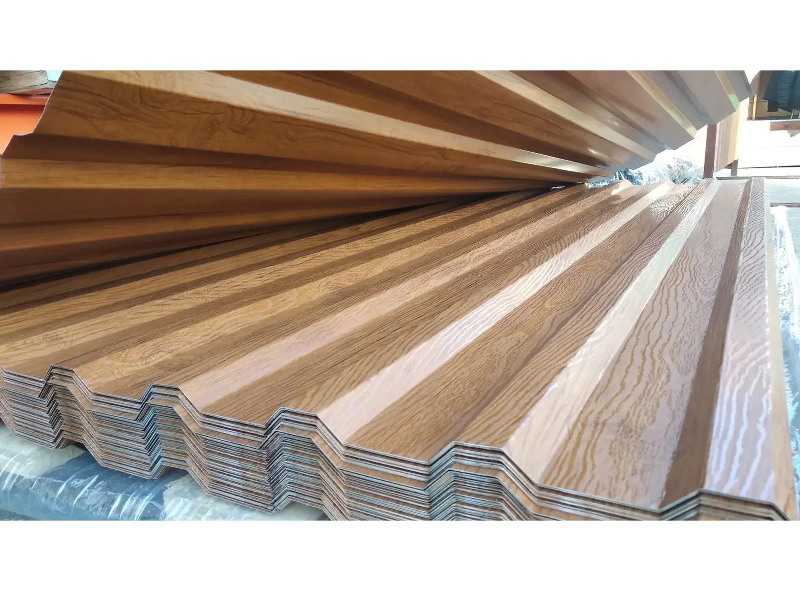 Профлист Grand Line C20В 0.45 Print Elite Snow wood