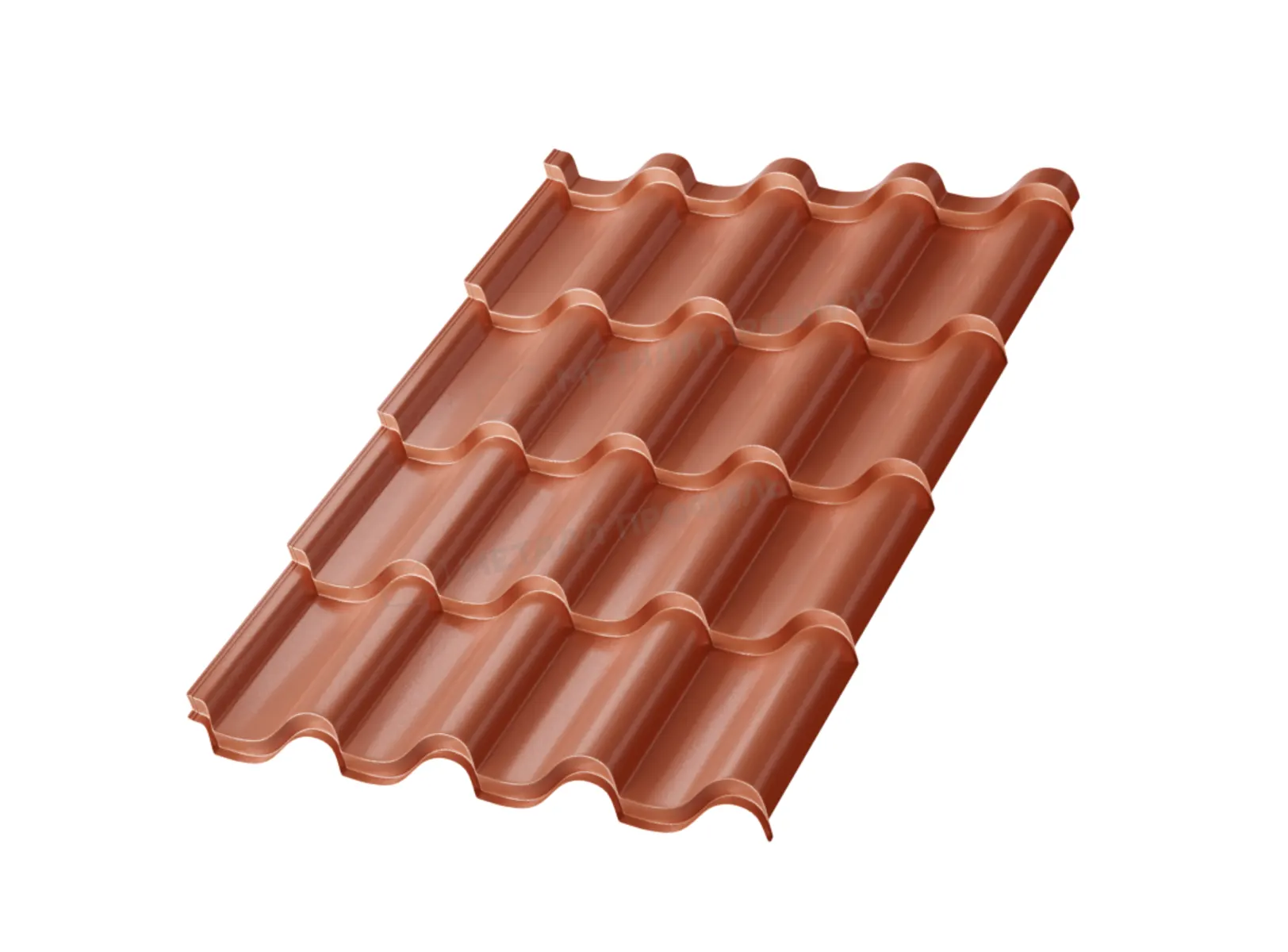 Металлочерепица Металл-Профиль Монтерроса-M 0,5 PURMAN® Argillite Медный металлик
