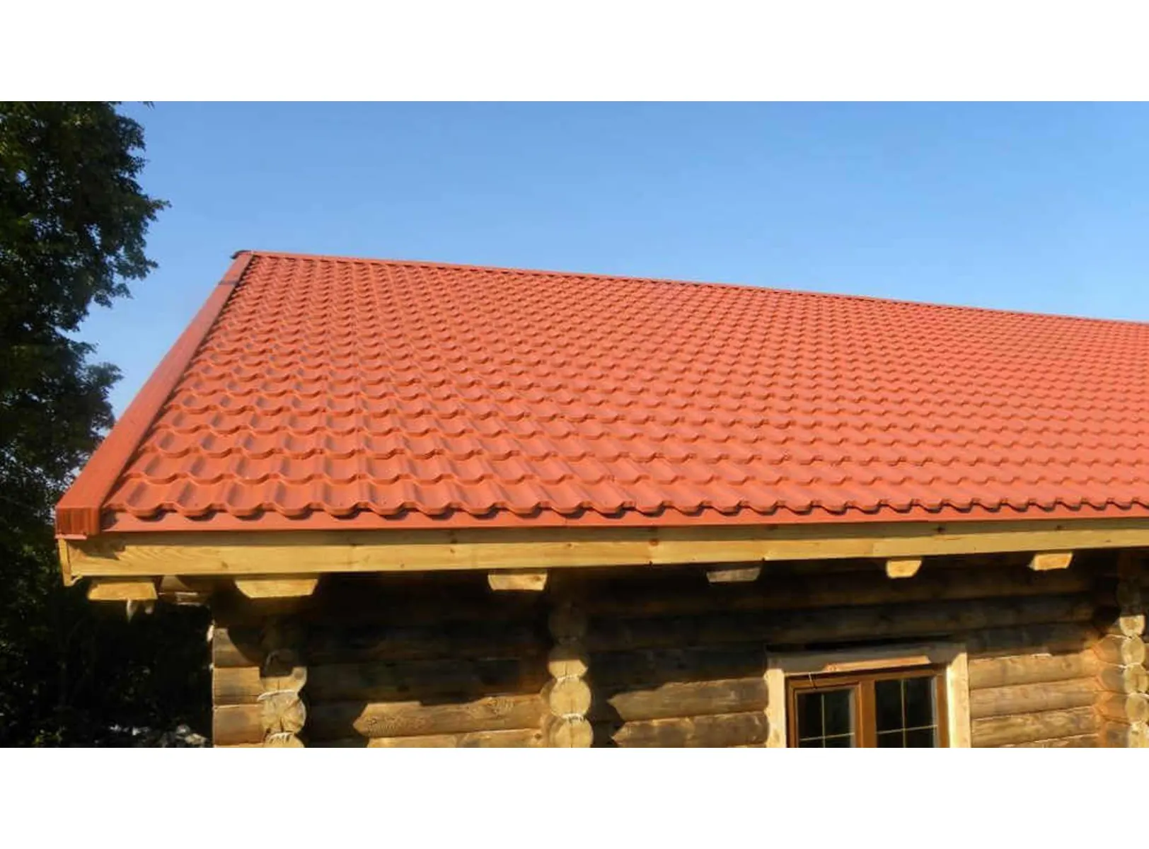 Металлочерепица Grand Line Kvinta Uno 0,45 Drap RAL 8004 Терракота