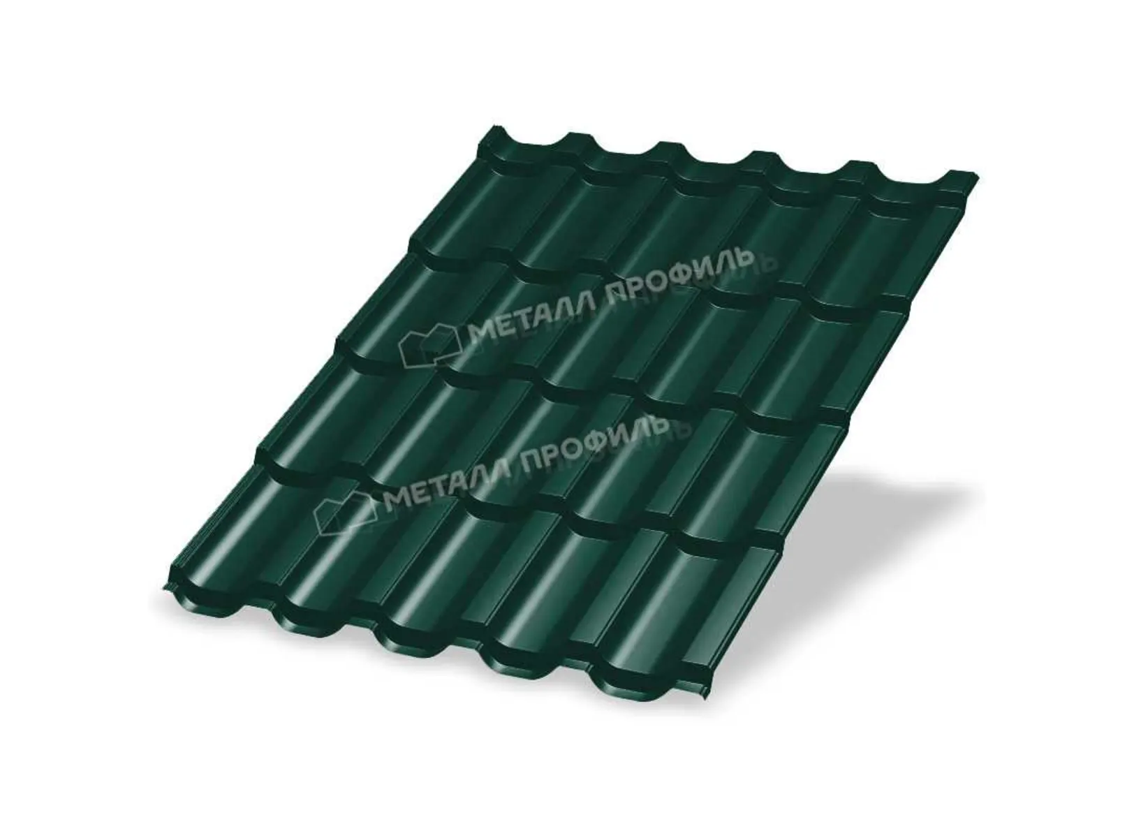 Металлочерепица Металл-Профиль Трамонтана-M 0,5 PURMAN® RAL 6005 Зеленый мох