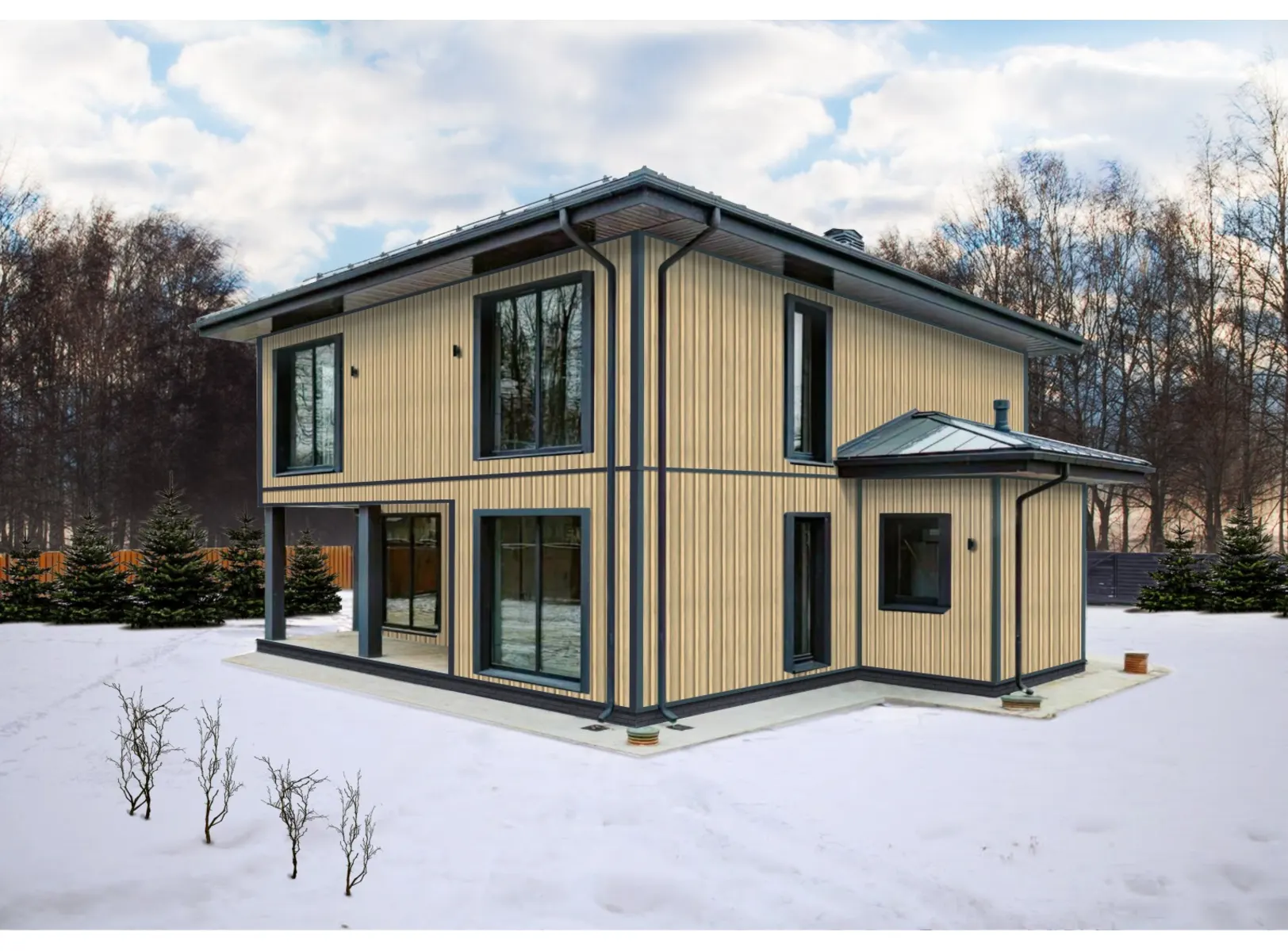 Вертикальный сайдинг трехслойный Grand Line Tundra клен 3.00