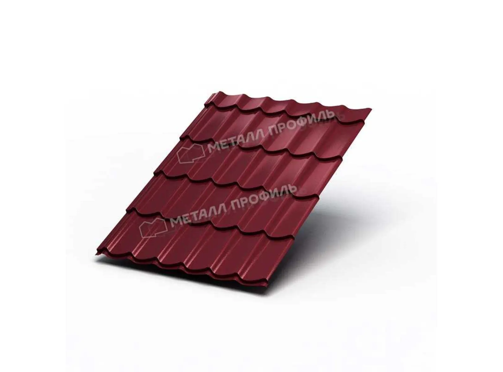 Металлочерепица Металл-Профиль Супермонтеррей 0,5 PURMAN® RAL 3005 Красное вино