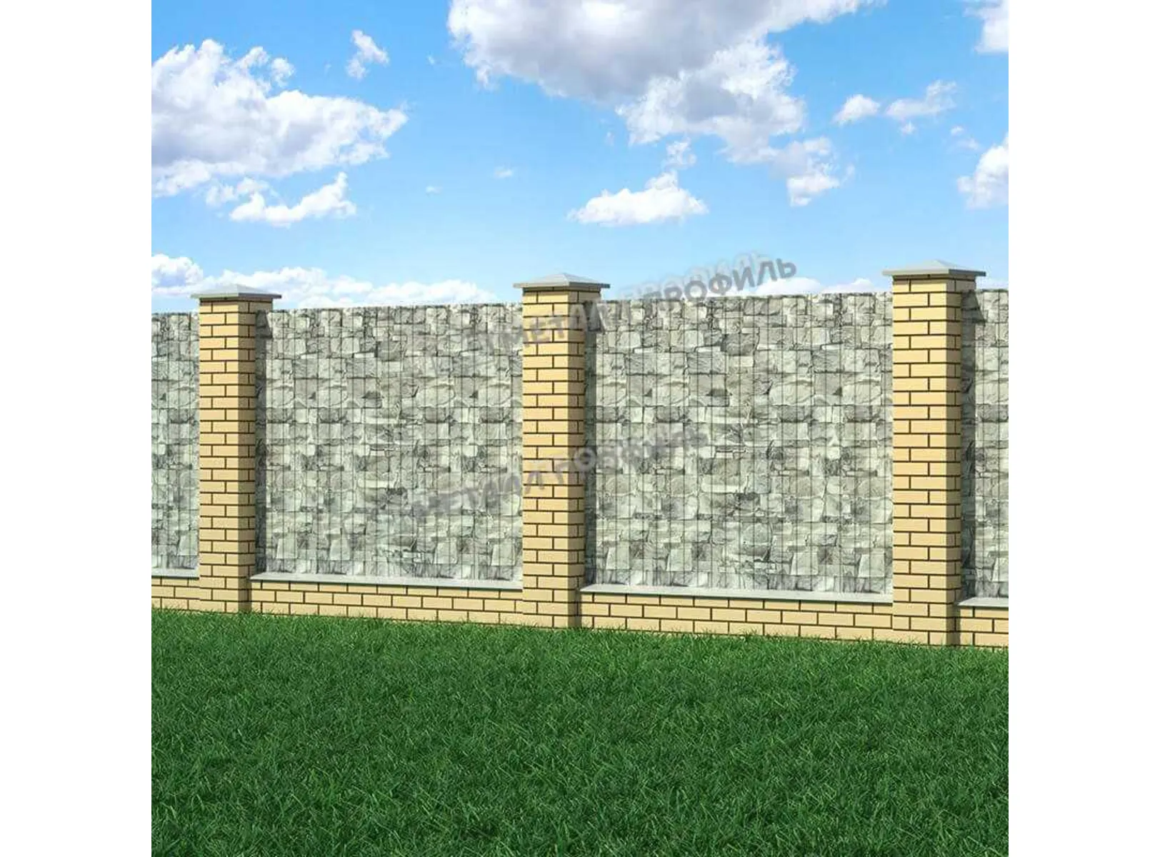 Профлист Металл Профиль C8 0.5 ECOSTEEL® Белый камень B