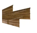 Металлический сайдинг Lбрус-XL Металл-Профиль ECOSTEEL Мореный Дуб 14х335