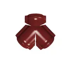 Тройник Y малого конька полукруглого Satin с пленкой RAL 3011 коричнево-красный