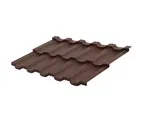 Модульная металлочерепица Aquasystem Гётеборг 0,5 мм GreenCoat Pural Matt BT RAL8017 MATT (коричневый)