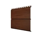 Металлический сайдинг Grand Line ЭкоБрус 0.45 мм 3D Print Elite с пленкой Antique Wood