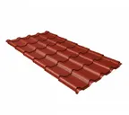 Металлочерепица Grand Line Kamea 0,5 GreenCoat Pural Matt BT RR 29 Оксидно-красный