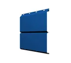 Софит ЭкоБрус без перфорации 0,345 Grand Line 0,45 PE RAL 5005 сигнальный синий