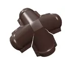 Четверник конька полукруглого Satin Мatt с пленкой RAL 8017 шоколад