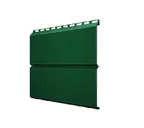 Металлический сайдинг Grand Line ЭкоБрус 0.5 мм Satin с пленкой RAL 6005 зеленый мох | 345