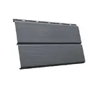 Металлический сайдинг Grand Line ЭкоБрус 3D 0.5 мм GreenCoat Pural BT. matt RR 23 темно-серый (RAL 7024 мокрый асфальт)