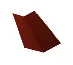 Планка ендовы верхней 145х145 0,45 PE с пленкой RAL 3009 оксидно-красный
