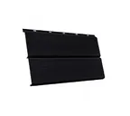 Металлический сайдинг Grand Line ЭкоБрус 3D 0.5 мм Drap RAL 9005 черный
