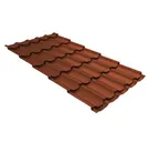 Металлочерепица Grand Line Kvinta plus 0,5 Satin Matt TX RAL 8004 Терракота