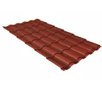 Металлочерепица Grand Line Kredo 0,5 PurLite Мatt RAL 8004 Терракота