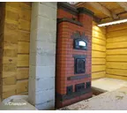 Печной кирпич фигурный полнотелый Lode Brunis F6 гладкий, 250х120х65 мм