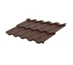 Модульная металлочерепица Aquasystem Гётеборг 0,5 мм GreenCoat Pural BT RAL8017 (коричневый)