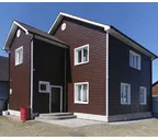Виниловый сайдинг двухслойный Grand Line Natural-Брус АСА Темный дуб 3.00