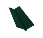 Планка ендовы верхней Grand Line фигурной 100x100 0,5 GreenCoat Pural BT, matt RR 11 темно-зеленый (RAL 6020 хромовая зелень)