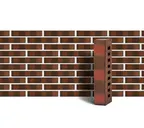 Кирпич клинкерный ЛСР 0,61 НФ темно-красный флэшинг пестрый, 280х85х50 мм