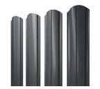 Штакетник Полукруглый Slim фигурный Grand Line 0,45 Drap RAL7016 Антрацитово-Серый
