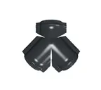 Тройник Y малого конька полукруглого Satin Мatt с пленкой RAL 7016 антрацитово-серый
