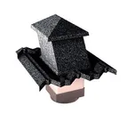 Вентиляционный выход Gerard G 15-45 (пластик), 150х150 мм, dark silver (481)