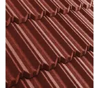 Композитная черепица Метротайл (Metrotile) серия MetroClassic, цвет красный, 1330х410 мм
