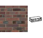 Кирпич клинкерный Muhr 04KS Rotbraun-bunt Kohle Spezial готик, 240х115х52 мм