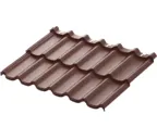 Модульная металлочерепица Aquasystem Стокгольм 0,5 мм GreenCoat Pural BT RAL8017 (коричневый)