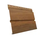 Металлический софит Квадро брус без перфорации 0,45 Print Premium Golden Wood