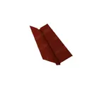 Планка ендовы верхней 115х30х115 0,5 Satin с пленкой RAL 3009 оксидно-красный