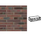 Кирпич клинкерный Muhr 04KS Rotbraun-bunt Kohle Spezial готик, 290х90х40 мм