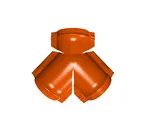 Тройник Y конька полукруглого PE с пленкой RAL 2004 оранжевый