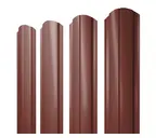 Штакетник Полукруглый Slim фигурный Grand Line 0,45 Полиэстер RAL3009 Оксидно-Красный