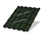 Металлочерепица Металл-Профиль Монтекристо-M 0,45 VikingMP® RAL 6007 Бутылочно-зеленый